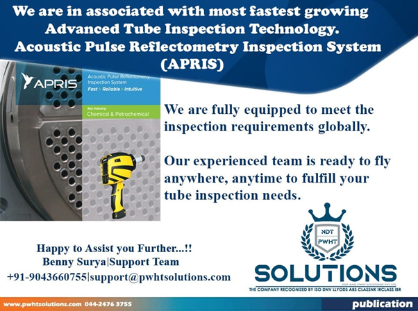 We associated with most fastest growing advanced tube inspection technology.-APRIS