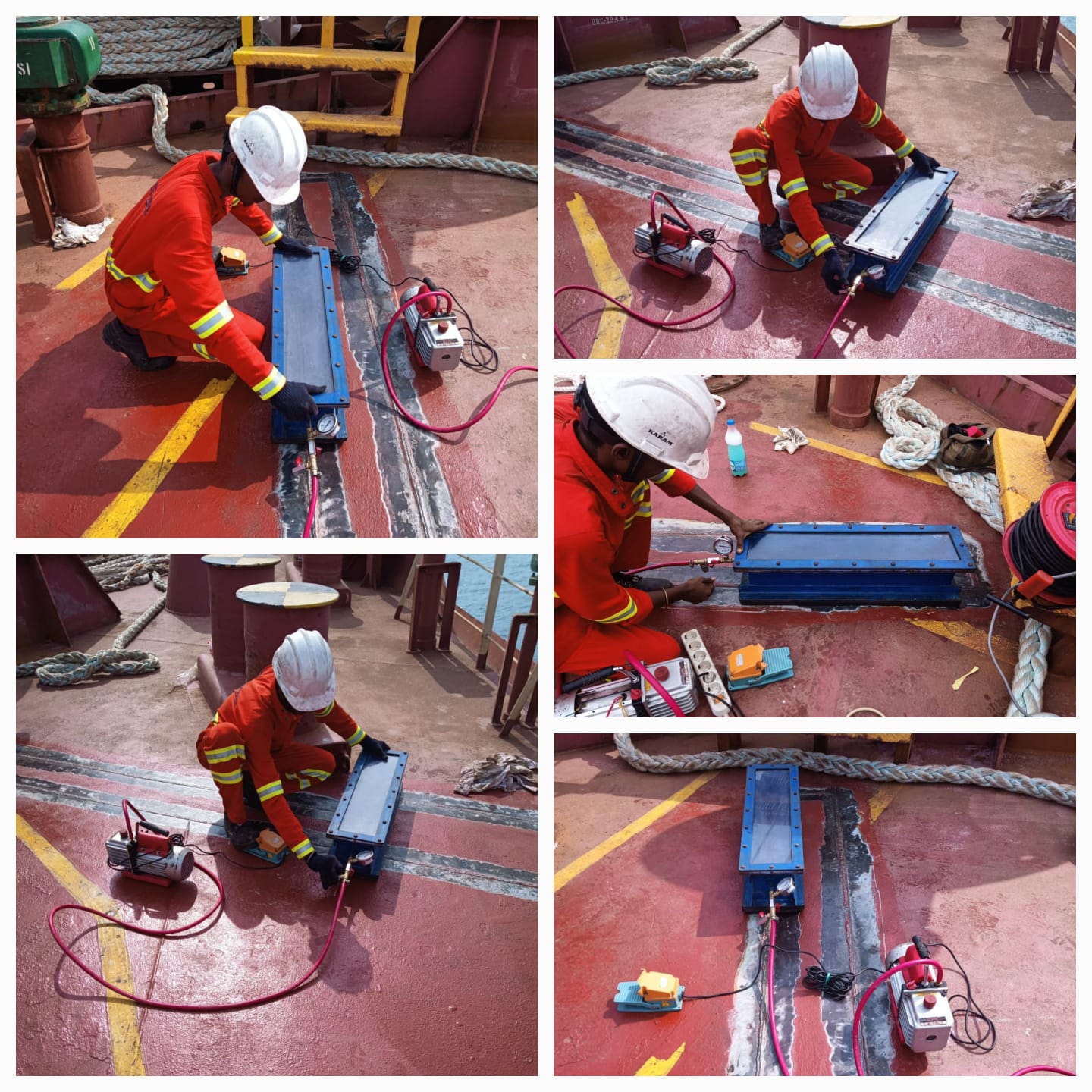 JOB DONE- Vacuum box inspection for Main Deck plates of “PRO SAPPHIRE” vessel at Sikka Port.