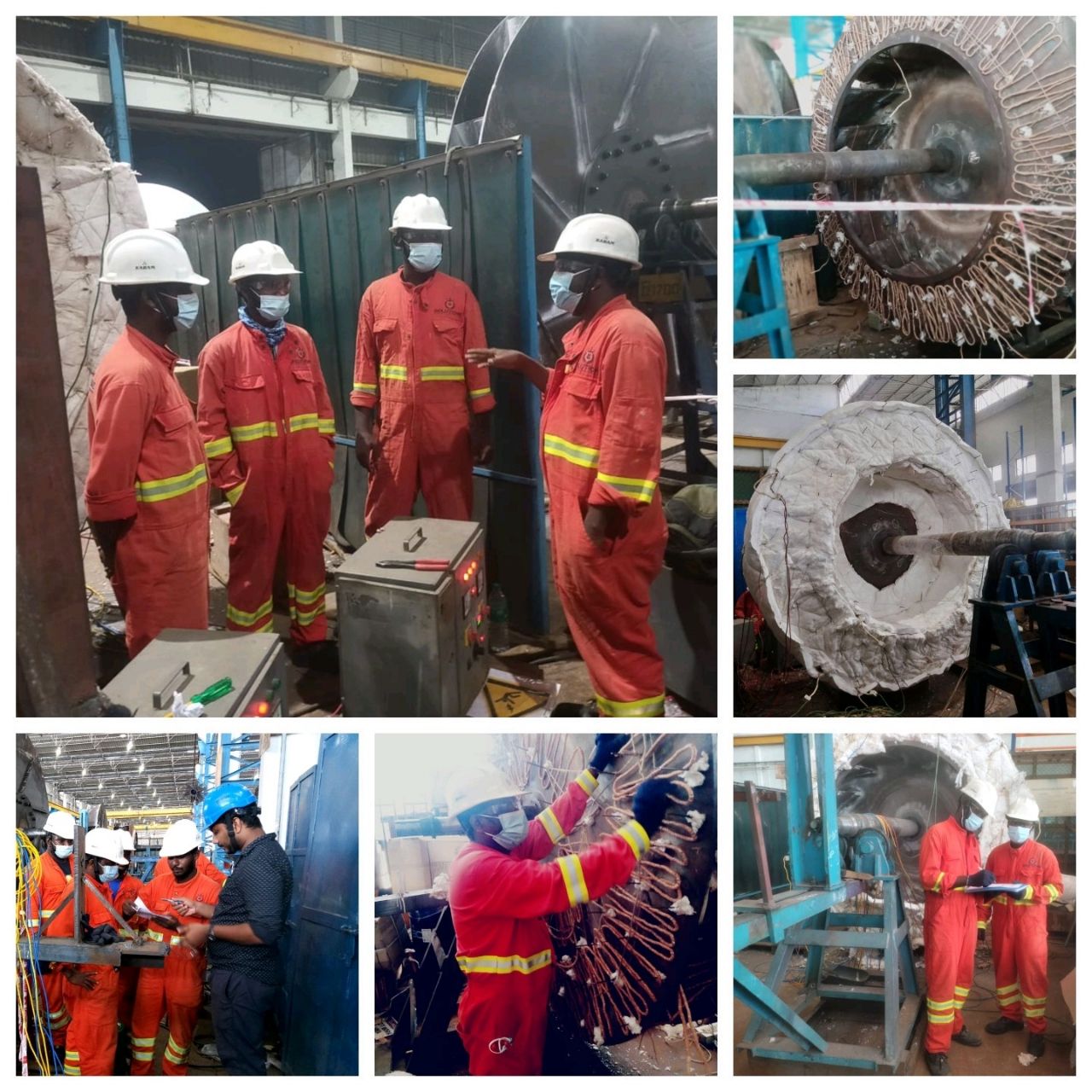 Our team performing PWHT of Large Impeller at Howden India.