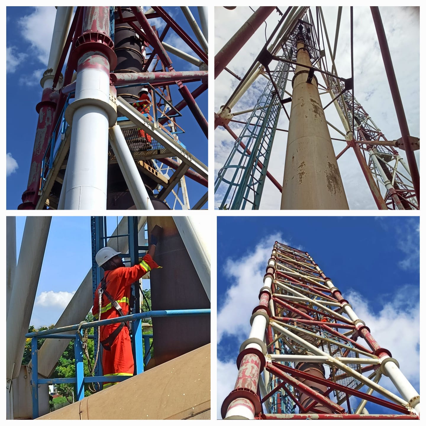 One of our team performing chimney inspection at Saint-Gobain chennai india