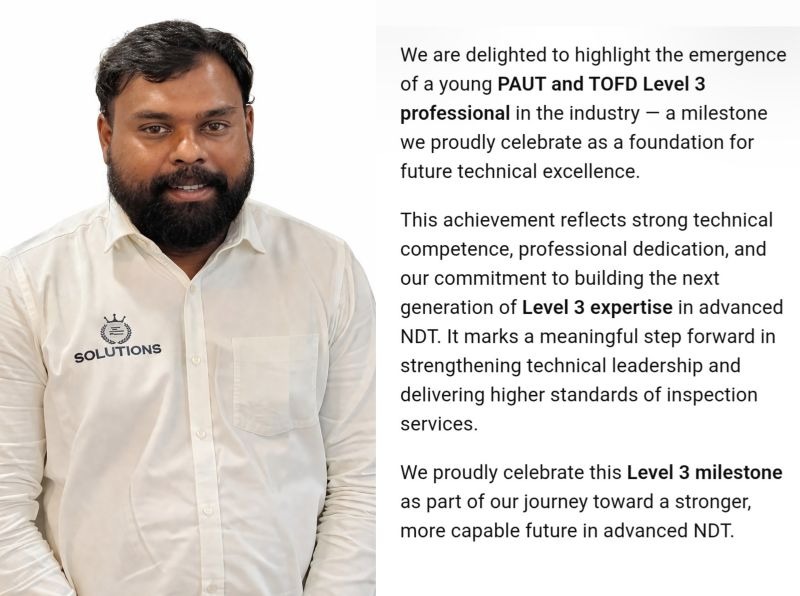 Achieving PCN Level 3 in UT, PAUT & TOFD – Strengthening Advanced NDT Services